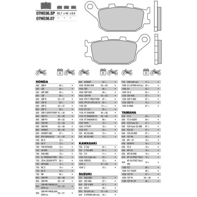 Brembo 07HO3607 колодки тормозные МОТО(FDB754)
