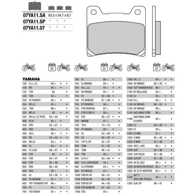 Brembo 07YA1107 колодки тормозные МОТО(FDB337)