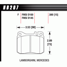 Колодки тормозные HB207F.580 HAWK HPS