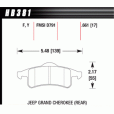 Колодки тормозные HB381F.661 HAWK HPS