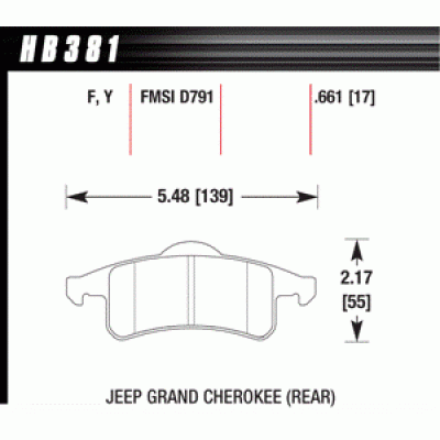 Колодки тормозные HB381F.661 HAWK HPS