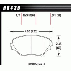 Колодки тормозные HB429Y.681 HAWK LTS
