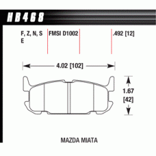 Колодки тормозные HB468Z.492 HAWK Perf. Ceramic