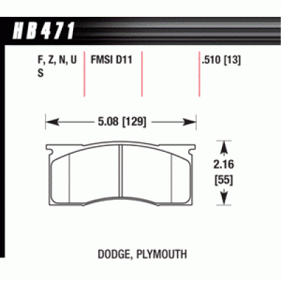 Колодки тормозные HB471Z.510 HAWK Perf. Ceramic
