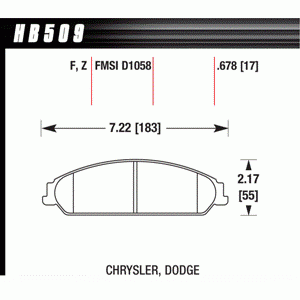 Колодки тормозные HB509R.678 HAWK Street Race