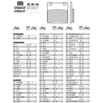 Brembo 07KS0507 колодки тормозные МОТО(FDB338)