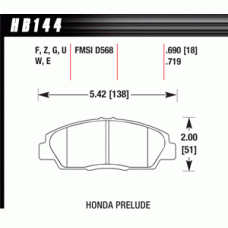 Колодки тормозные HB144Z.719 HAWK PC передние HONDA