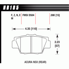 Колодки тормозные HB185Z.590 HAWK Perf. Ceramic