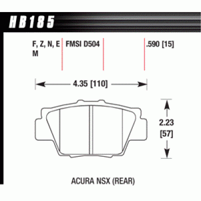 Колодки тормозные HB185Z.590 HAWK Perf. Ceramic