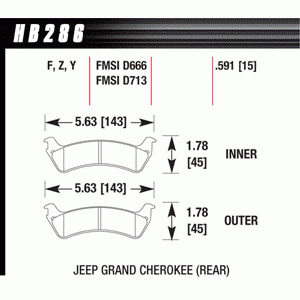 Колодки тормозные HB286Z.591 HAWK Perf. Ceramic