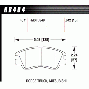 Колодки тормозные HB404Y.642 HAWK LTS