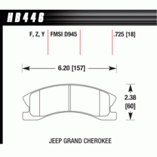 Колодки тормозные HB446Z.725 HAWK Perf. Ceramic