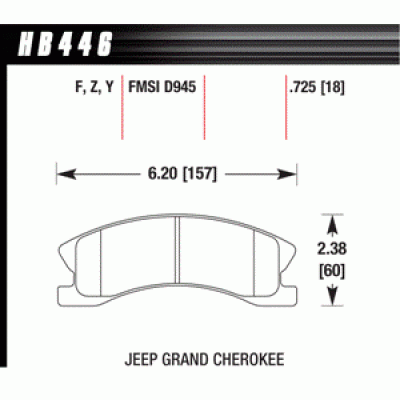 Колодки тормозные HB446Z.725 HAWK Perf. Ceramic