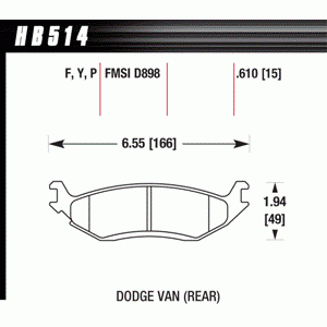 Колодки тормозные HB514P.610 HAWK SuperDuty