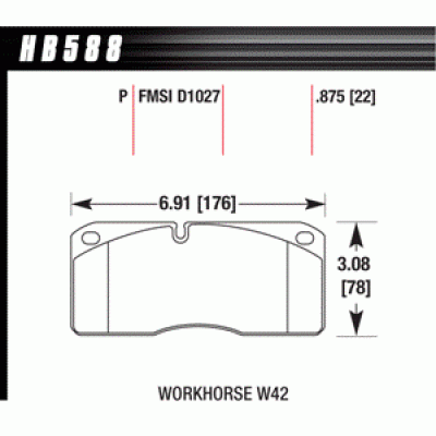 Колодки тормозные HB588P.875 HAWK SuperDuty