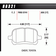 Колодки тормозные HB321Z.650 HAWK Perf. Ceramic