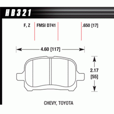 Колодки тормозные HB321Z.650 HAWK Perf. Ceramic