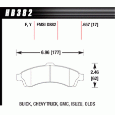 Колодки тормозные HB382F.657 HAWK HPS