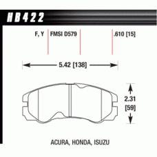 Колодки тормозные HB422Y.610 HAWK LTS
