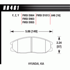 Колодки тормозные HB461Z.646 HAWK Perf. Ceramic