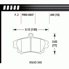 Колодки тормозные HB500F.645 HAWK HPS