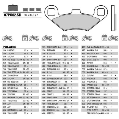 Brembo 07PO02SD колодки тормозные МОТО(FDB2055)