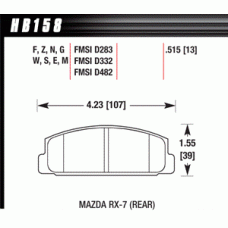 Колодки тормозные HB158R.515 HAWK Street Race