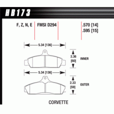 Колодки тормозные HB173Z.570 HAWK Perf. Ceramic