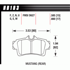 Колодки тормозные HB183R.585 HAWK Street Race