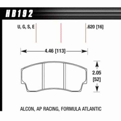 Колодки тормозные HB192F.620 HAWK HPS