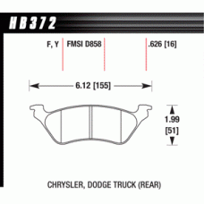 Колодки тормозные HB372F.626 HAWK HPS
