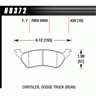 Колодки тормозные HB372F.626 HAWK HPS