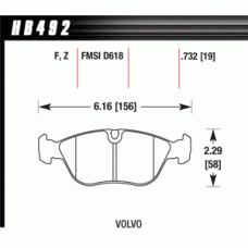Колодки тормозные HB492F.732 HAWK HPS