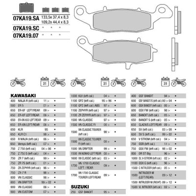 Brembo 07KA19SA колодки тормозные МОТО(FDB2048)