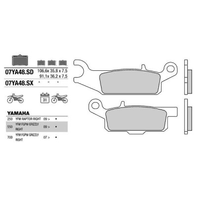 Brembo 07YA48SD колодки тормозные МОТО(FDB2230)