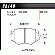 Колодки тормозные HB149R.505 HAWK Street Race