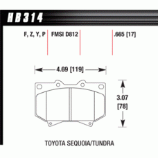 Колодки тормозные HB314P.665 HAWK SuperDuty