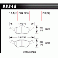 Колодки тормозные HB346F.713 HAWK HPS передние FORD Focus