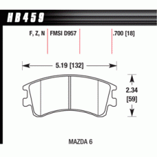 Колодки тормозные HB459N.700 HAWK HP Plus